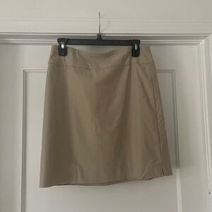 Tan pencil skirt. Perfect for work
